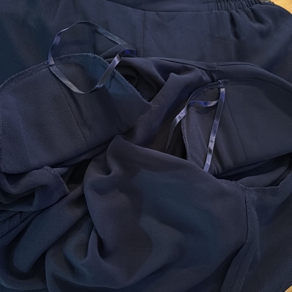 R & M Richards 3pcs navy blue beaded formal blouse/pants suit site 6/petite - Picture 9 of 12